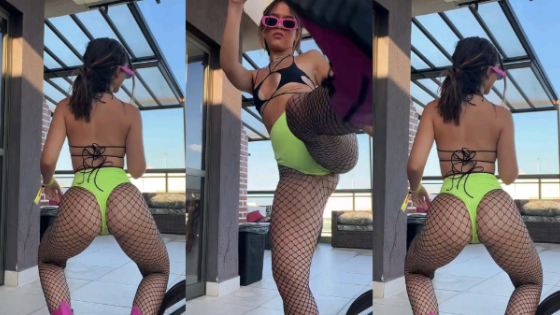 Mel maia dançando funk de biquíni enfiado