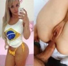 Loira dando o cuzinho virgem pela primeira vez para seu namorado